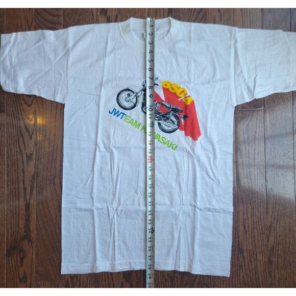 Vintage Kawasaki 650 Single stitch Shirt Large Jwteam - Picture 4 of 6